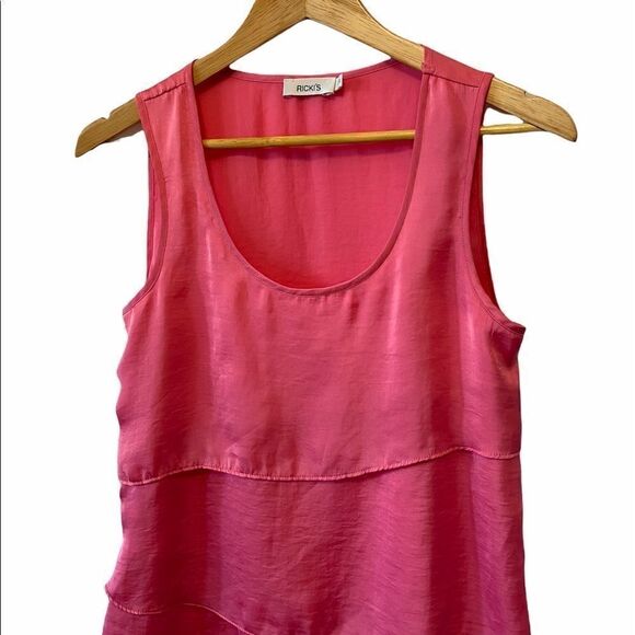 RICKIS Pink Layered Sleeveless Light Dressy Top 2 - Picture 2 of 8